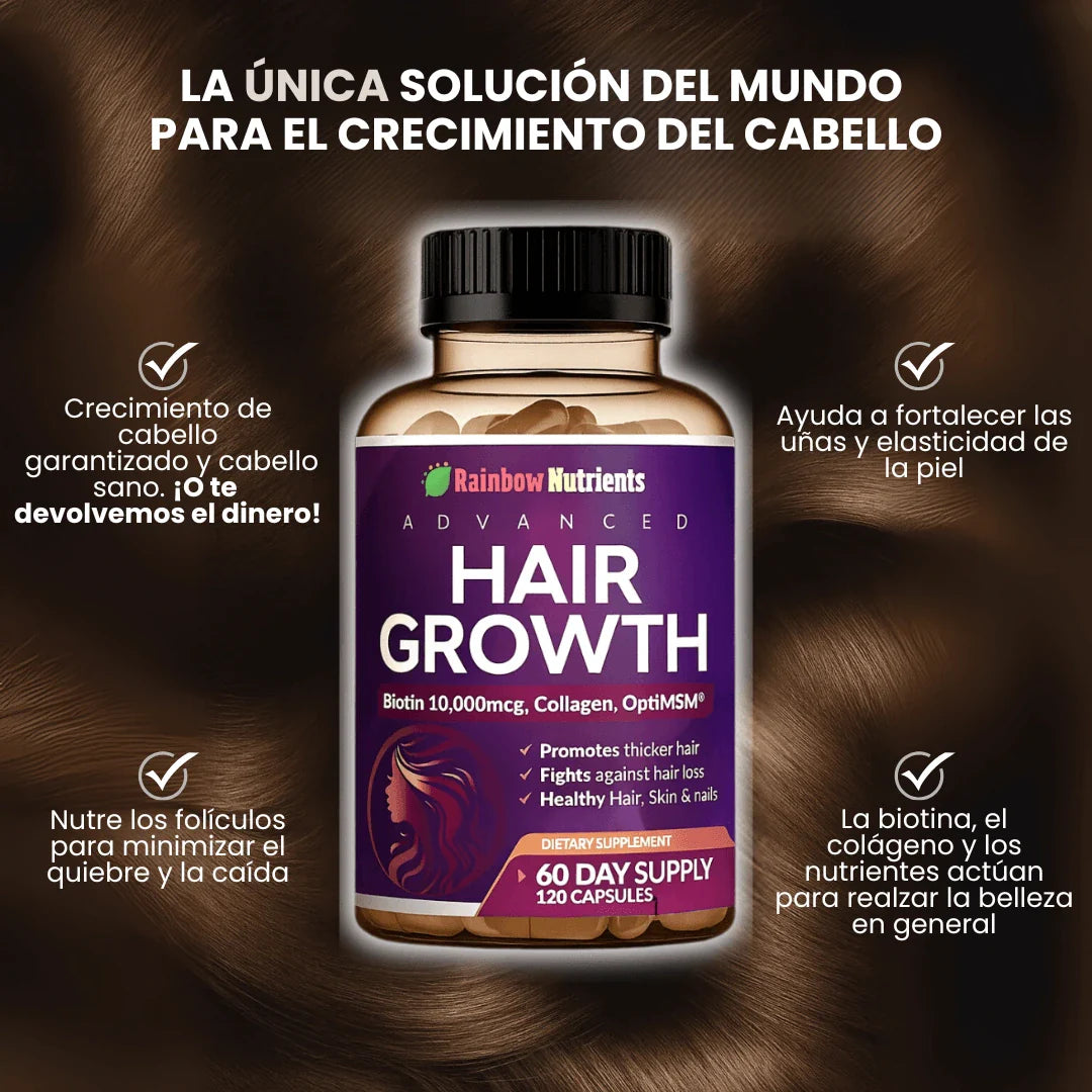 Vitamina Avanzada 24 en 1 para el Crecimiento del Cabello