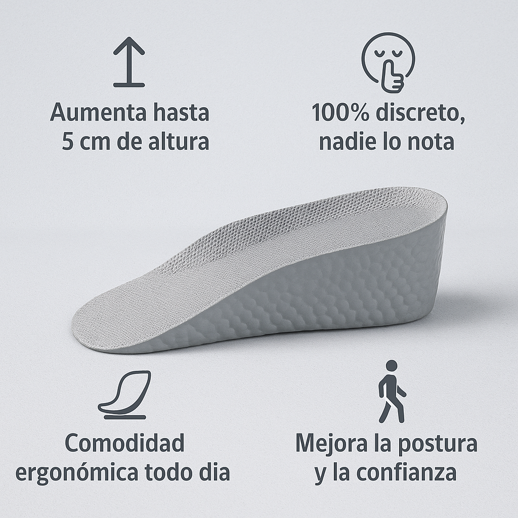 Plantilla Ergonómica para Ganar Estatura y Confianza