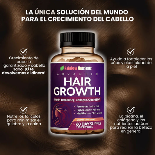 Vitamina Avanzada 24 en 1 para el Crecimiento del Cabello